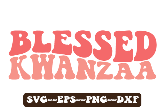 Blessed Kwanzaa Retro Wavy SVG: Graphics for Crafts & Seasonal Branding