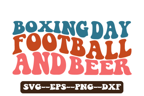 Boxing Day Football and Beer Wavy SVG Graphics