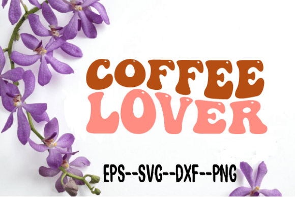 Coffee Lover Wavy SVG Sublimation: Graphics for Crafts & Branding