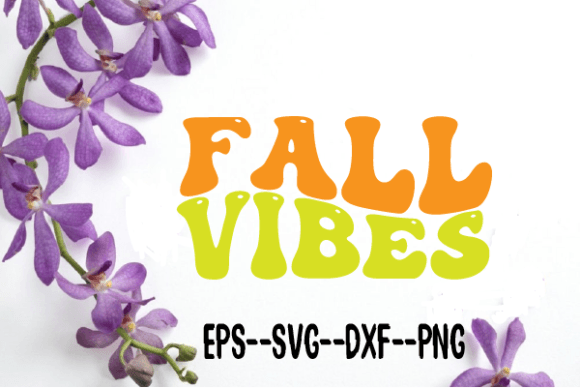 Fall Vibes New Retro Wavy SVG: Graphics for Crafts & Seasonal Branding