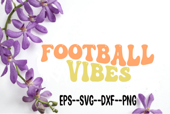 Football Vibes Retro Wavy SVG: Graphics for Crafts & Content