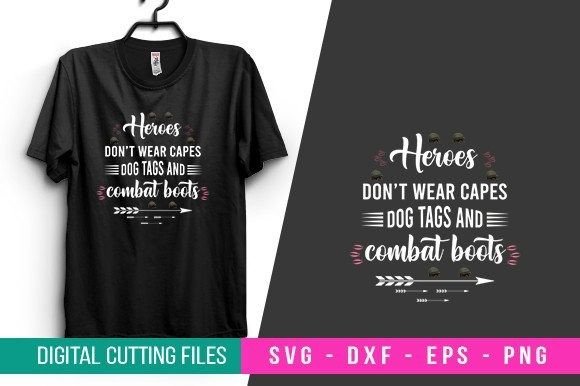 Heroes Don’t Wear Capes Dog Tags Graphics