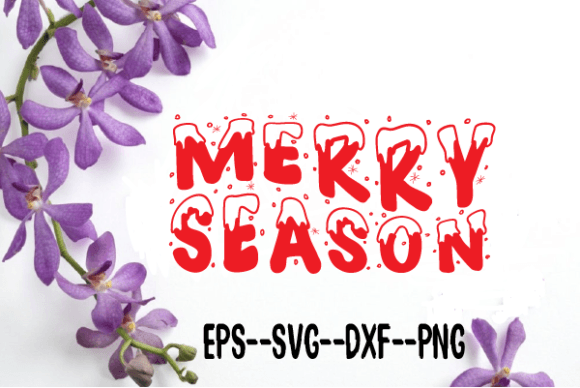 Merry Season. Retro Wavy Svg