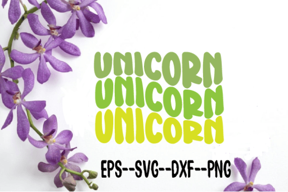 Unicorn Retro Wavy SVG Sublimation