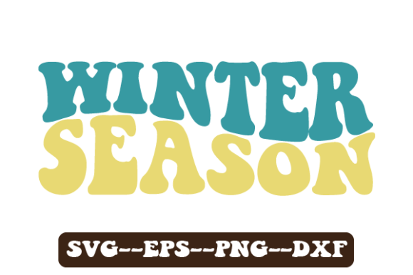 Winter Season Retro Wavy SVG: Graphics for Crafts & Content